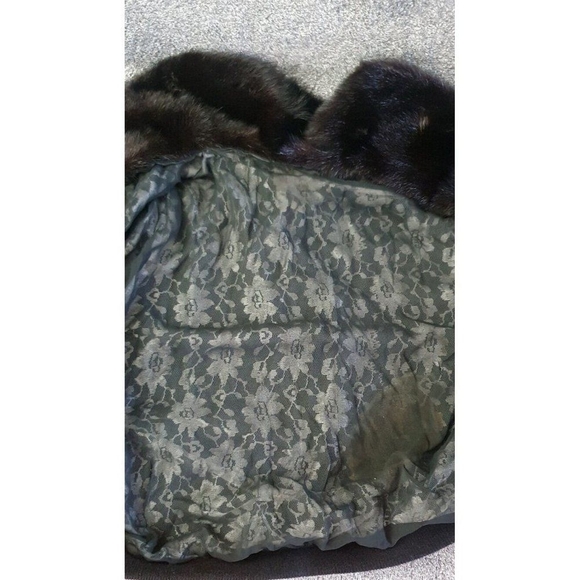 VINTAGE BLACK Fancy Fur jacket by Hadley Sze S - Picture 15 of 15